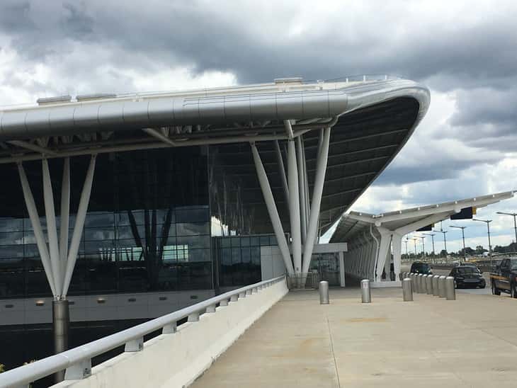 Outside terminal at the Indy Airport