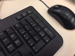 Computer keyboard and mouse