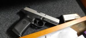 One of the ten guns found in the storage unit of Clifton Withers