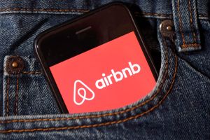 Airbnb app in a jean pocket