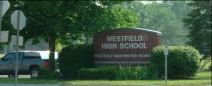 A photo of the Westfield High School entrance