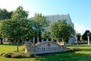 Entrance sign into Butler University in Indianapolis. (Photo by: Education Images/Universal Images Group via Getty Images)