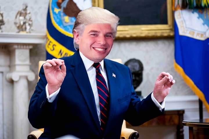 WIBC host Rob Kendall as Donald Trump.