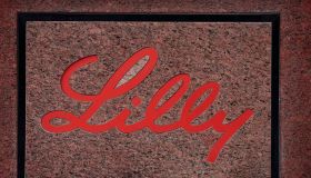 A sign for Eli Lilly in Indianapolis.