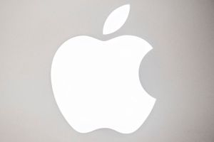 American multinational technology company, Apple logo seen
