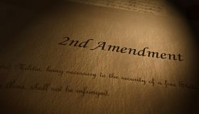Second Amendment to the US Constitution text on parchment paper