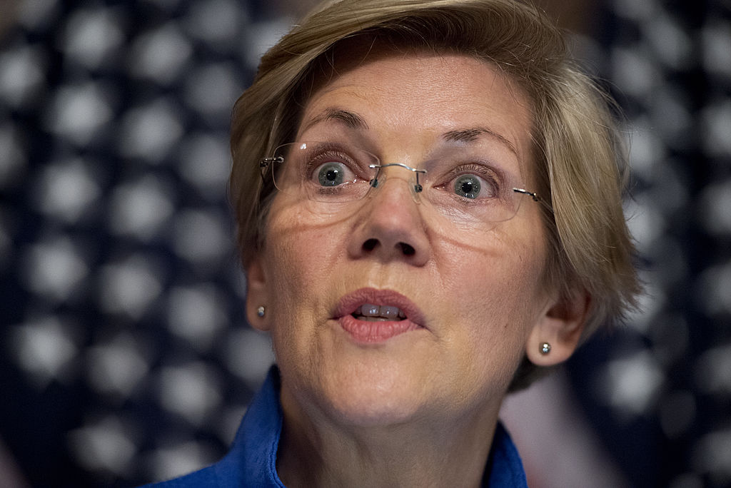 Sen. Elizabeth Warren, D-Mass., conducts a news conference in the Capitol to call on the Senate to pass legislation that would allow the refinancing of student loans, September 9, 2014.