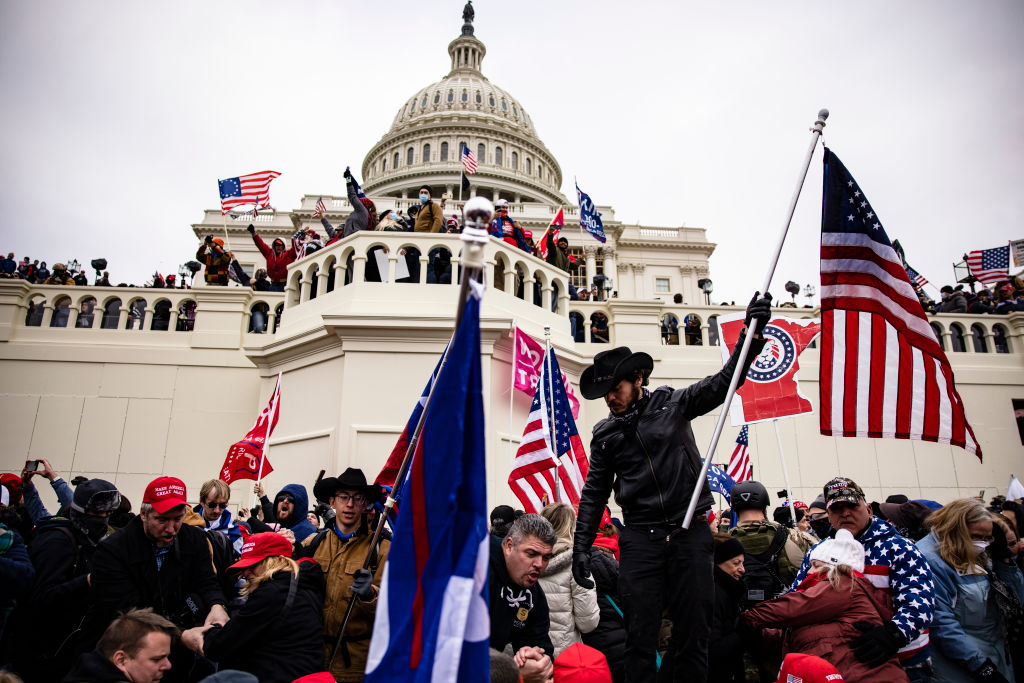 Pro-Trump supporters storm the U.S. Capitol following a rally with President Donald Trump on January 6, 2021 in Washington, DC.
