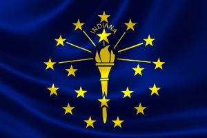 The Indiana state flag.