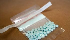 A photo of tablets believed to be laced with fentanyl
