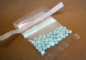A photo of tablets believed to be laced with fentanyl