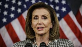 U.S. House Speaker Nancy Pelosi, a Democrat from California, speaks during an America COMPETES Act Of 2022 event at the U.S. Capitol in Washington, D.C., U.S., on Friday, Feb. 4, 2022. The House is forging ahead on a bill that would invest tens of billions in the U.S. tech sector, but Republican objections that it's too weak on China threaten what Democrats hoped would be a quick election-year win. Photographer: Samuel Corum/Bloomberg via Getty Images