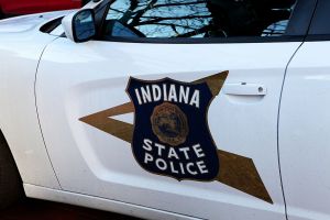 An Indiana State Police Car sits in Monument Square in downtown Indianapolis on December 22, 2015 in Indianapolis, Indiana. (Photo By Raymond Boyd/Getty Images)