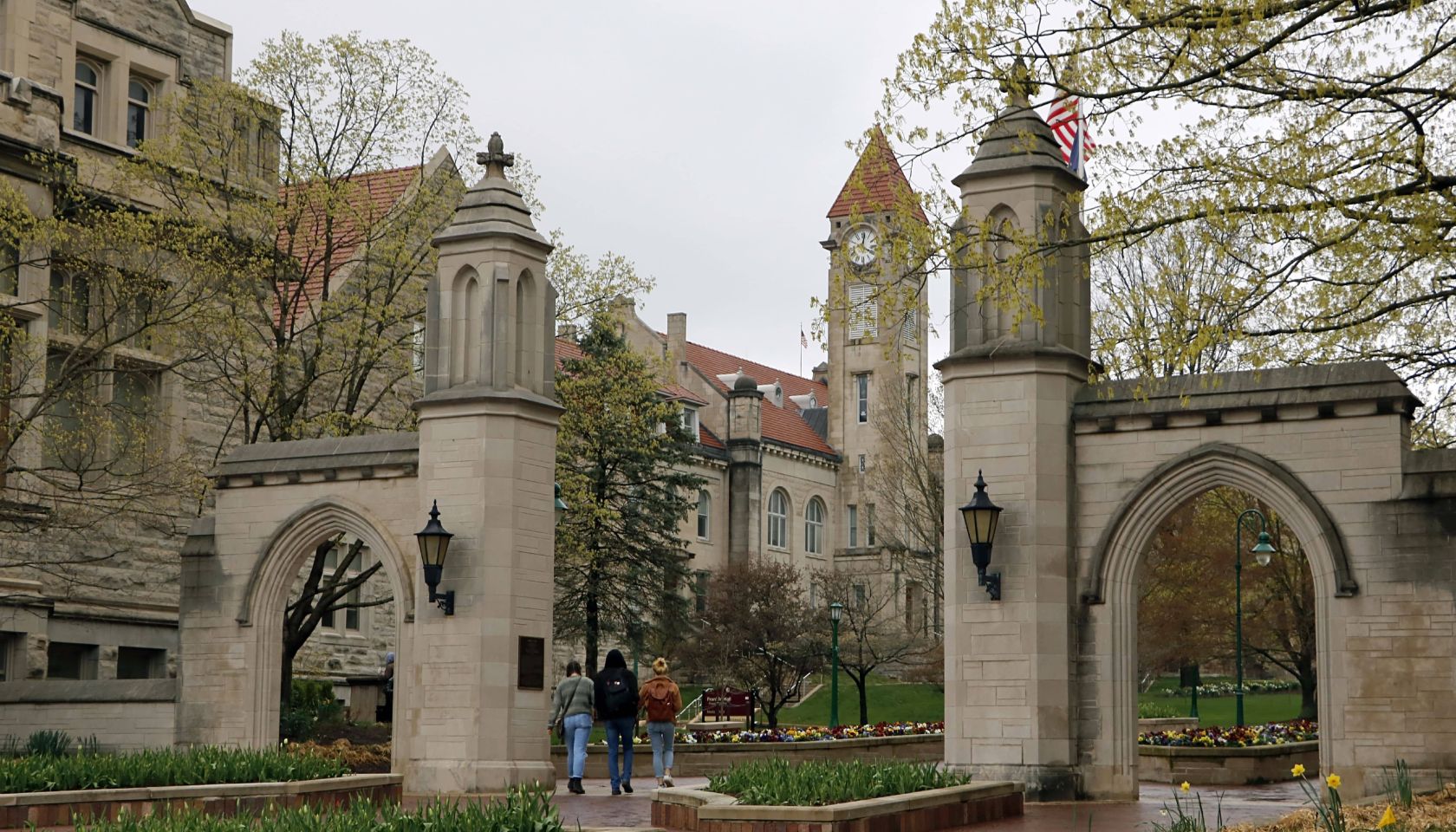 Indiana University entrance on Spring Day