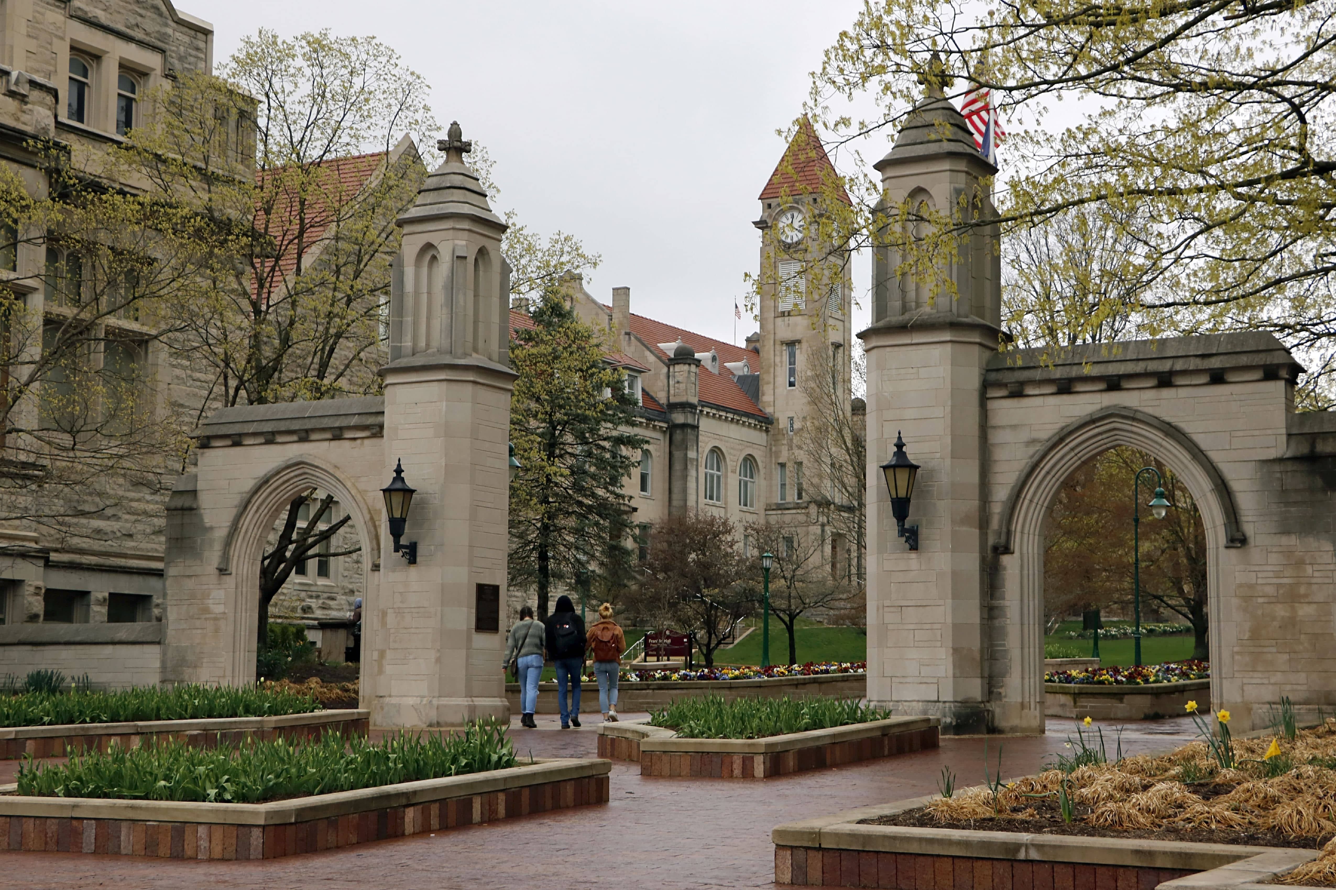Indiana University entrance on Spring Day