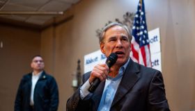Texas Gov. Greg Abbott speaks during the 'Get Out The Vote' campaign event on February 23, 2022 in Houston, Texas. Gov. Greg Abbott joined staff at the Fratelli's Ristorante to encourage supporters ahead of this year's early voting. (Photo by Brandon Bell/Getty Images)