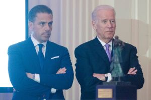 WFP USA Board Chair Hunter Biden introduces his father Vice President Joe Biden during the World Food Program USA's 2016 McGovern-Dole Leadership Award Ceremony at the Organization of American States on April 12, 2016 in Washington, DC. (Kris Connor/WireImage)
