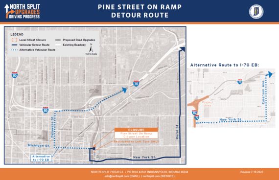 A photo of the Pine Street Ramp closure