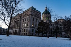 Indiana State Capitol Building at Night - Indianapolis, IN