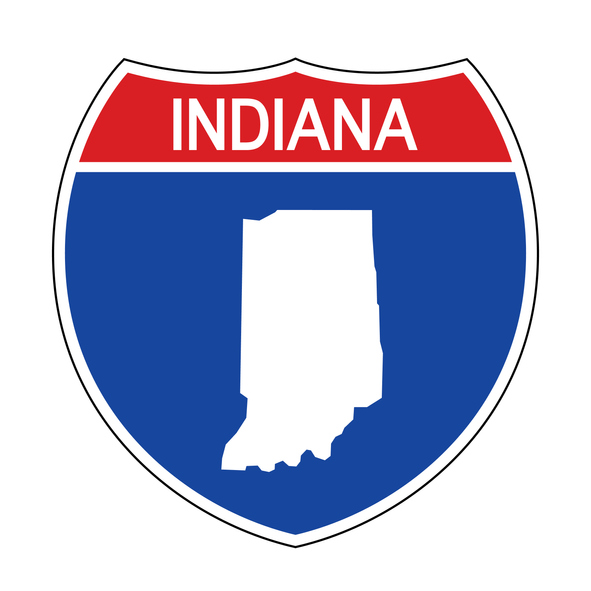 Interstate Indiana Road Sign