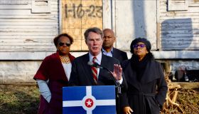 Image of Indy Mayor Joe Hogsett at "Vacant to Vibrant" Announcement