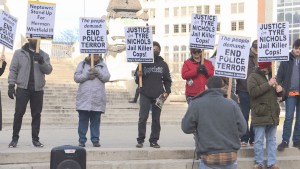 Protest on Monument Circle