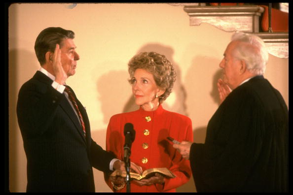 Warren Burger, Ronald Reagan And Nancy Reagan