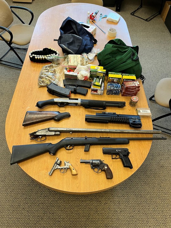 Image of Weapons/Items Taken from Arrested Teens