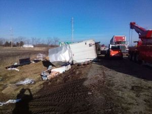 Image of Mail Truck Crashed on I-65