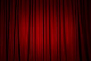 Stage Curtain, Red Stage Theater Curtain