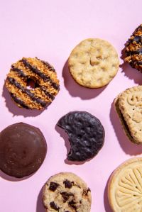 array of girl scout cookies