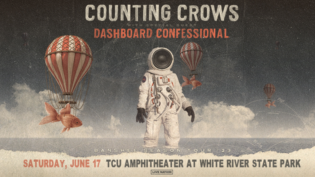 Counting Crows with Dashboard Confessional on Saturday, June 17 at TCU Amphitheater at White River State Park