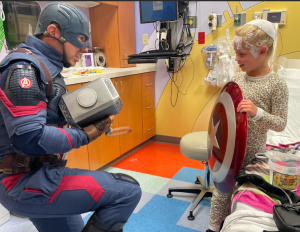 Captain America Visits Kids