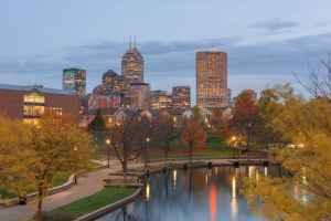 Indianapolis, Indiana, USA at Dusk