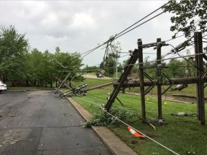 Tornado damage in New Albany