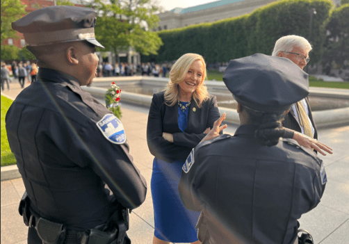 Erin Houchin with Police