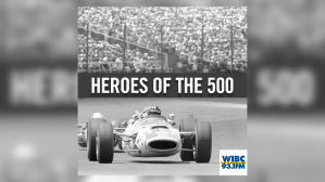 Heroes of the 500 thumbnail for the Podcast surrounding the Indy 500