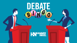 Hammer and Nigel Presidential Bingo Card for the primary debate
