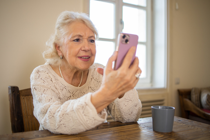 Portrait of a senior woman using smartphone