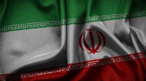 Iran national flag of background.