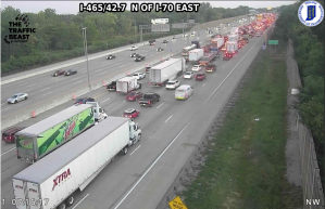 Northbound I-465 is been a grind in Lawrence! What is going on?! 
