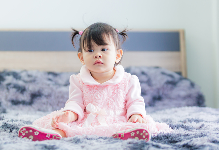 Asian girl in pink dress,Little boy dreams of becoming a ballerina in a pink tutu skirt.
