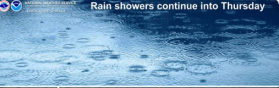 Rain Showers Continue into Thursday