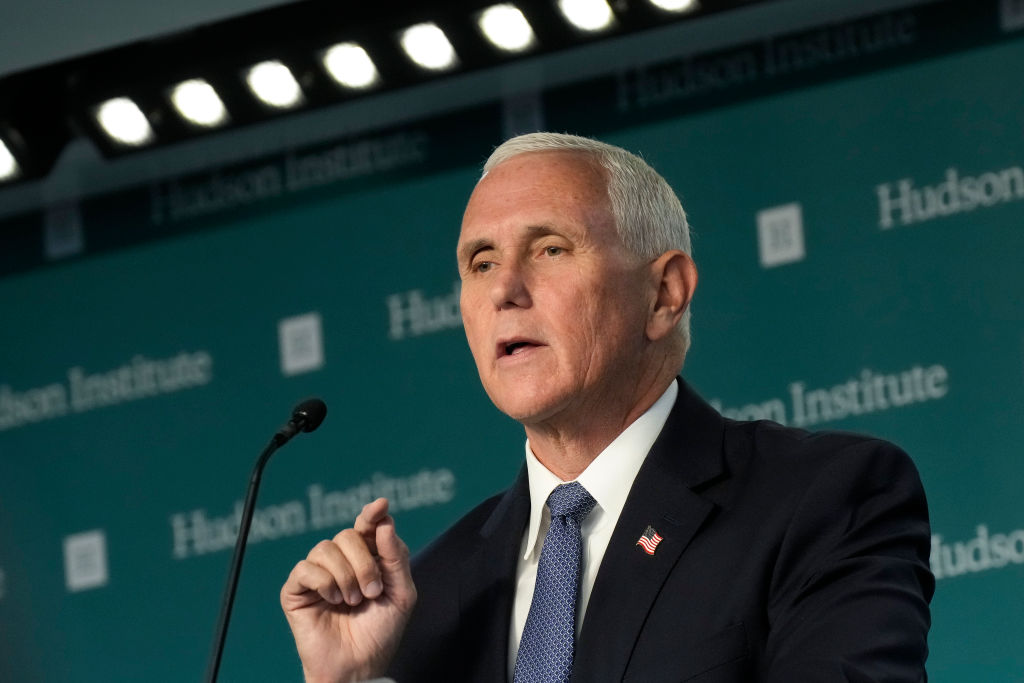 Former Vice President Mike Pence Speaks At The Hudson Institute In Washington, D.C.