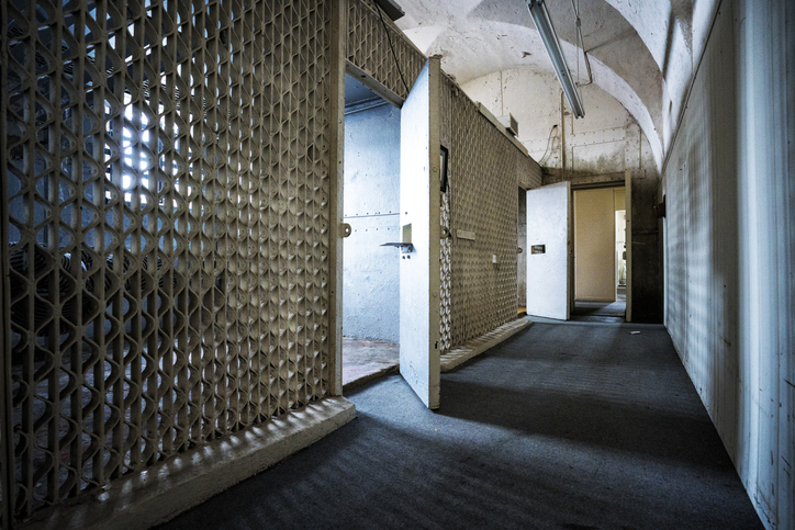 Hallway of historic old jail