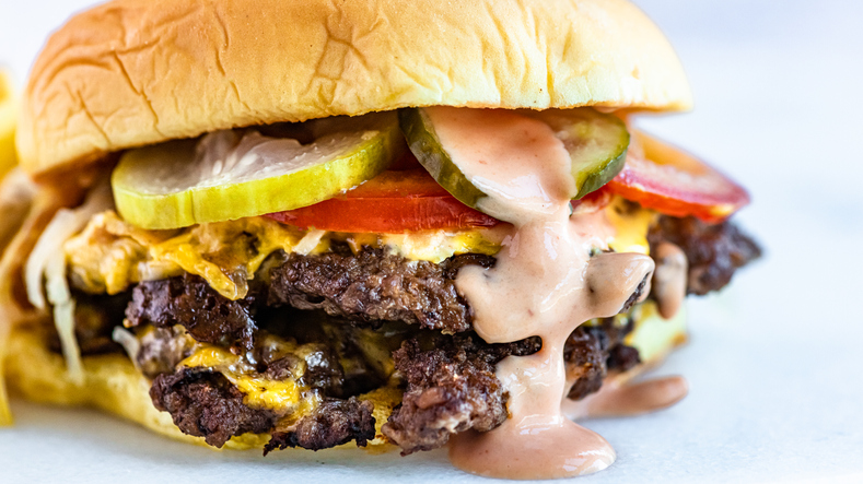 Close up of Smash Burger