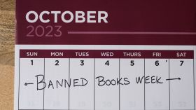 Banned Books Week Marked on a Calendar
