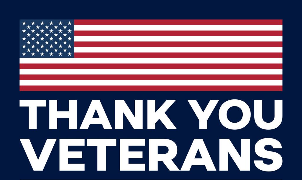 Thank You Veterans - Honoring All Who Served, US Military, US Veteran's Day, USA Flag, American Flag, Greeting Card