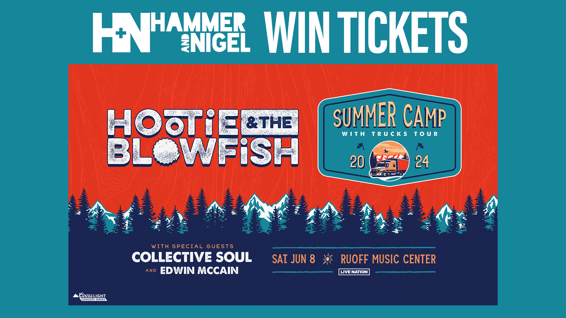 Listen to Hammer & Nigel to win tickets to see Hootie and the blowfish