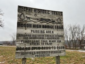 Delphi Historic Trail Sign